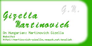 gizella martinovich business card